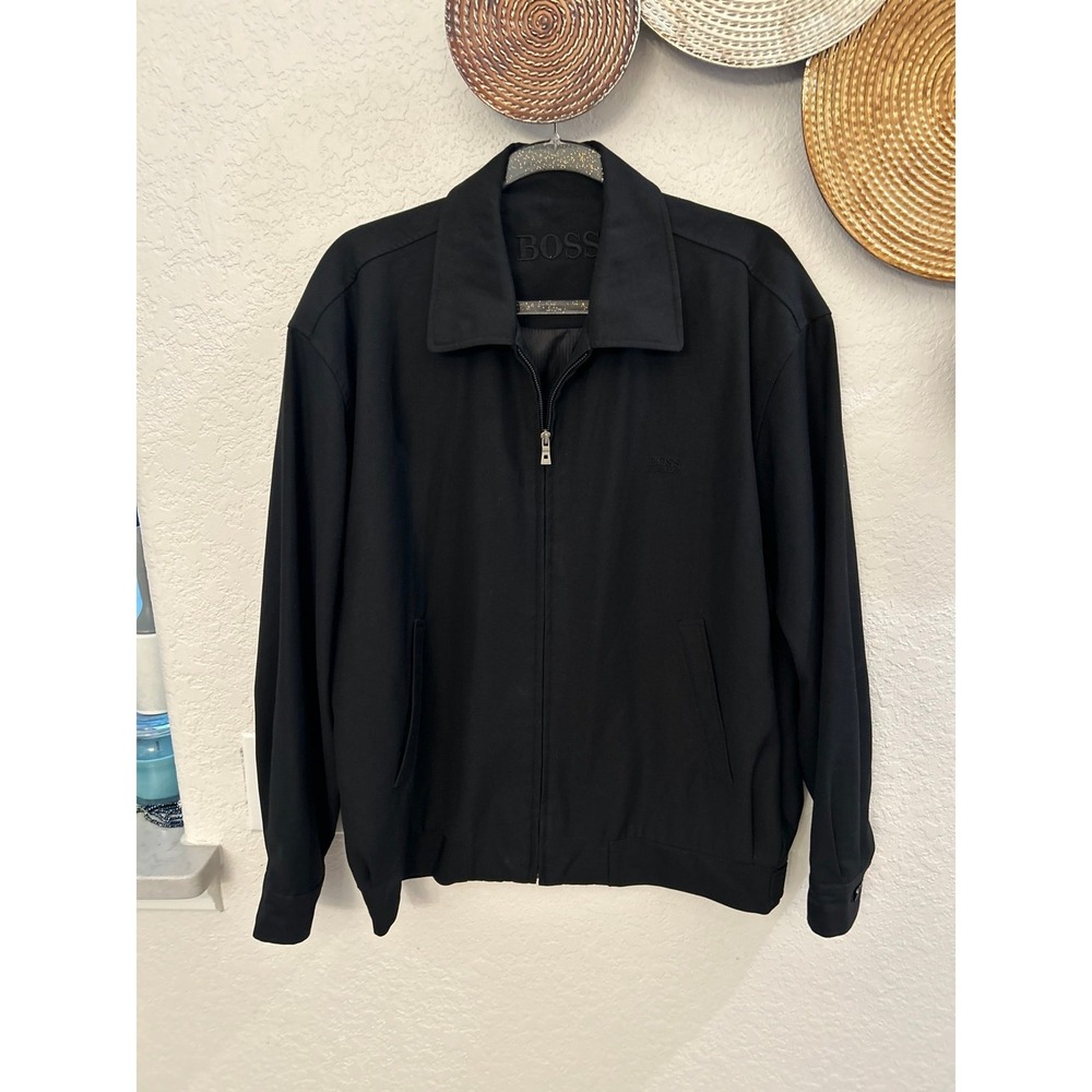 Hugo Boss black classic zipper blouson jacket XL